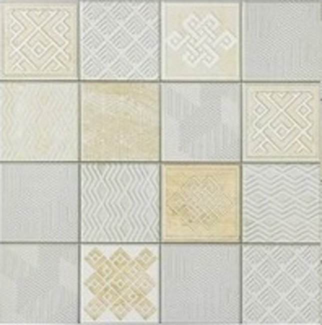Набір панелей декоративне панно мозаїка ПВХ "Античний візерунок" 2766 мм х 645 мм (пнА-3), Бежевий, Бежевий