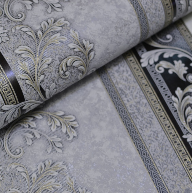 Шпалери вінілові на паперовій основі Слов'янські шпалери Comfort В58,4 Ріддер 2 темно-сірий 0,53 х 10,05м (5708-010)