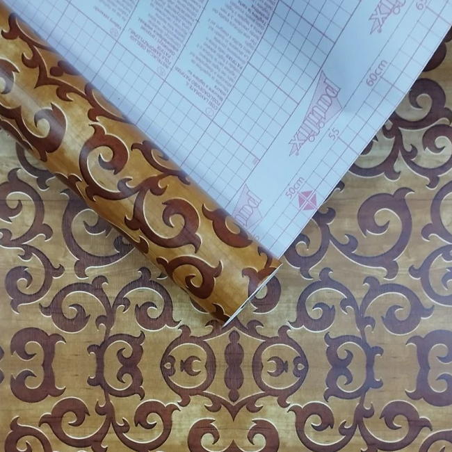 Самоклеющаяся декоративная Patifix вензеля коричневые 0,45 х 1м (12-3550)