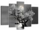 Модульная картина для интерьера "Черно-белая ночь" 5 частей 80 x 140 см (MK50064)