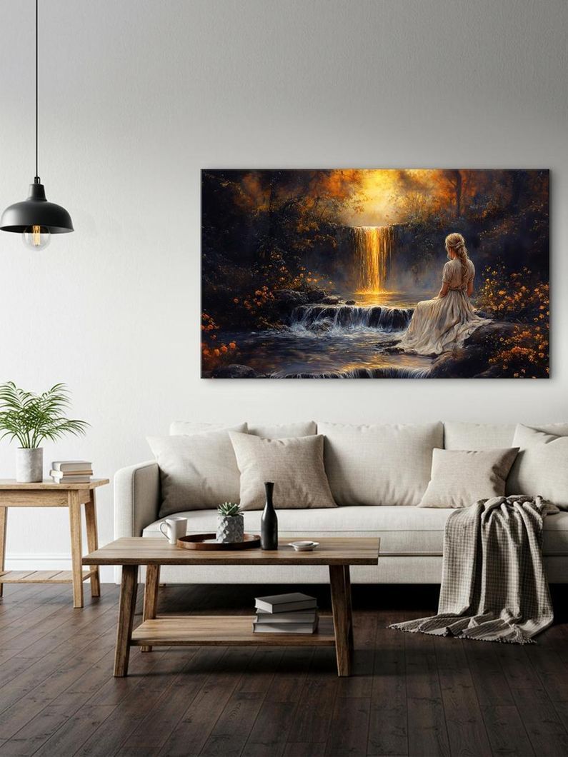 Картина на холсте МАKO " Мечта у водопада " 60x100 см MK10585