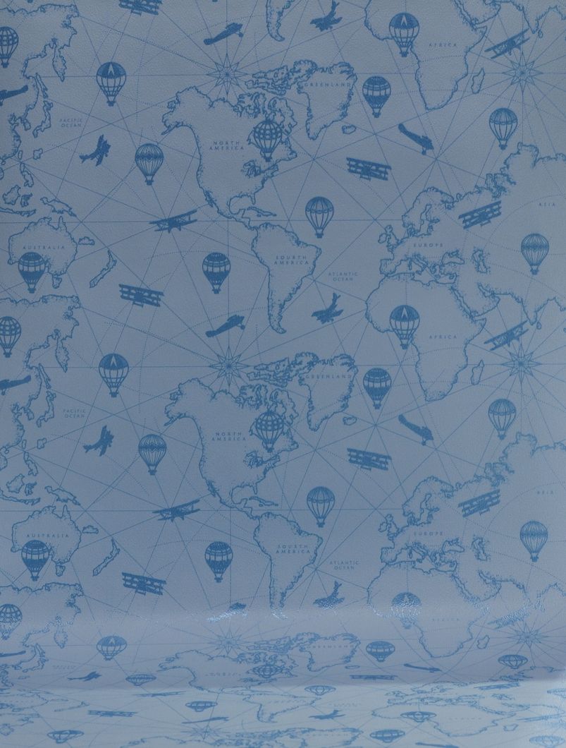 Шпалери паперові Шарм Тревел блакитний 0,53 х 10,05м (153-40)