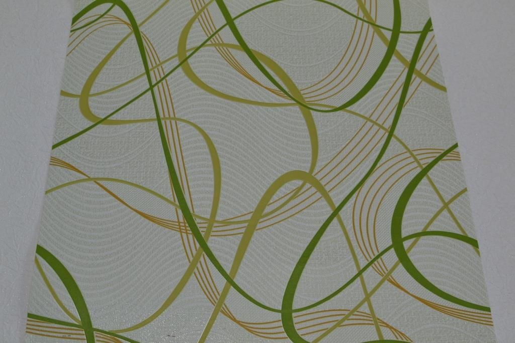 Обои виниловые на бумажной основе Славянские обои Comfort В53,4 Серпантин зелёный 0,53 х 10,05м (5767-04)