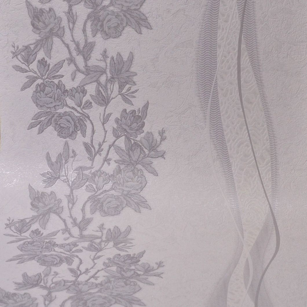 Обои виниловые на бумажной основе Славянские обои Comfort В58,4 светло-серый 0,53 х 10,05м (9439-03)