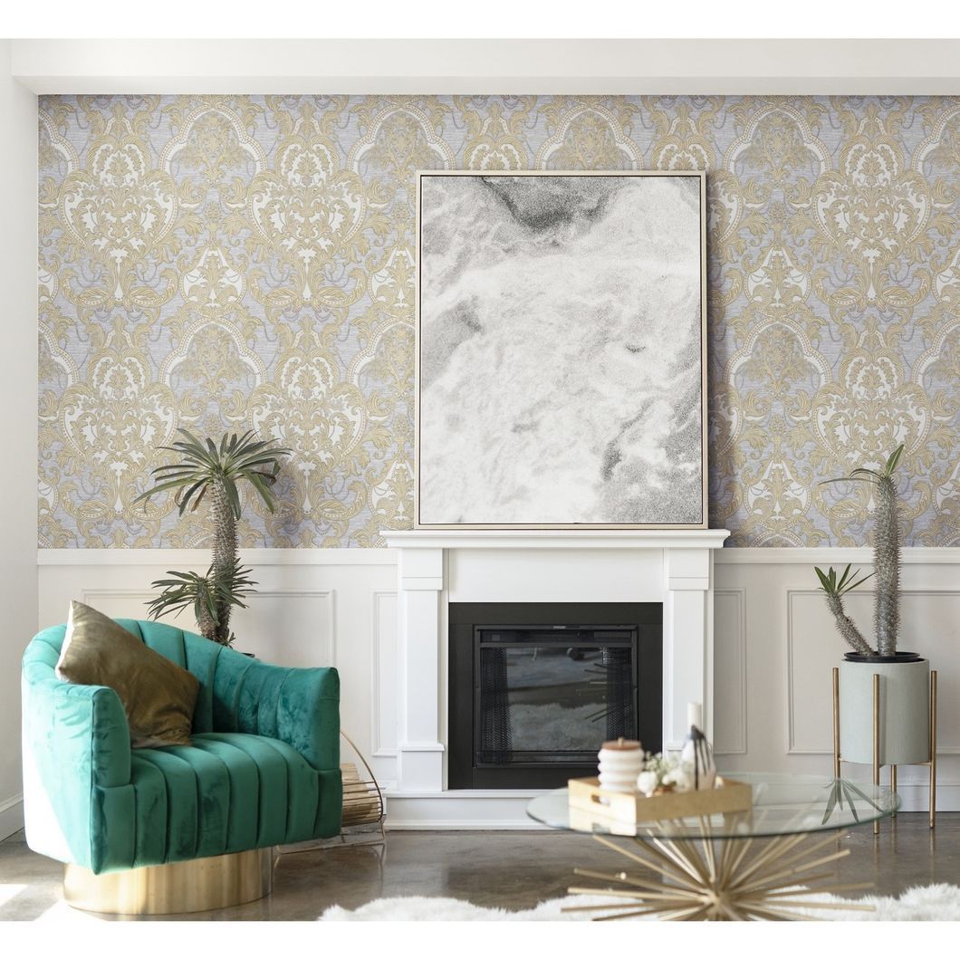 Обои виниловые на флизелиновой основе серый AdaWall Signature 1,06 х 10,05м (1002-2)