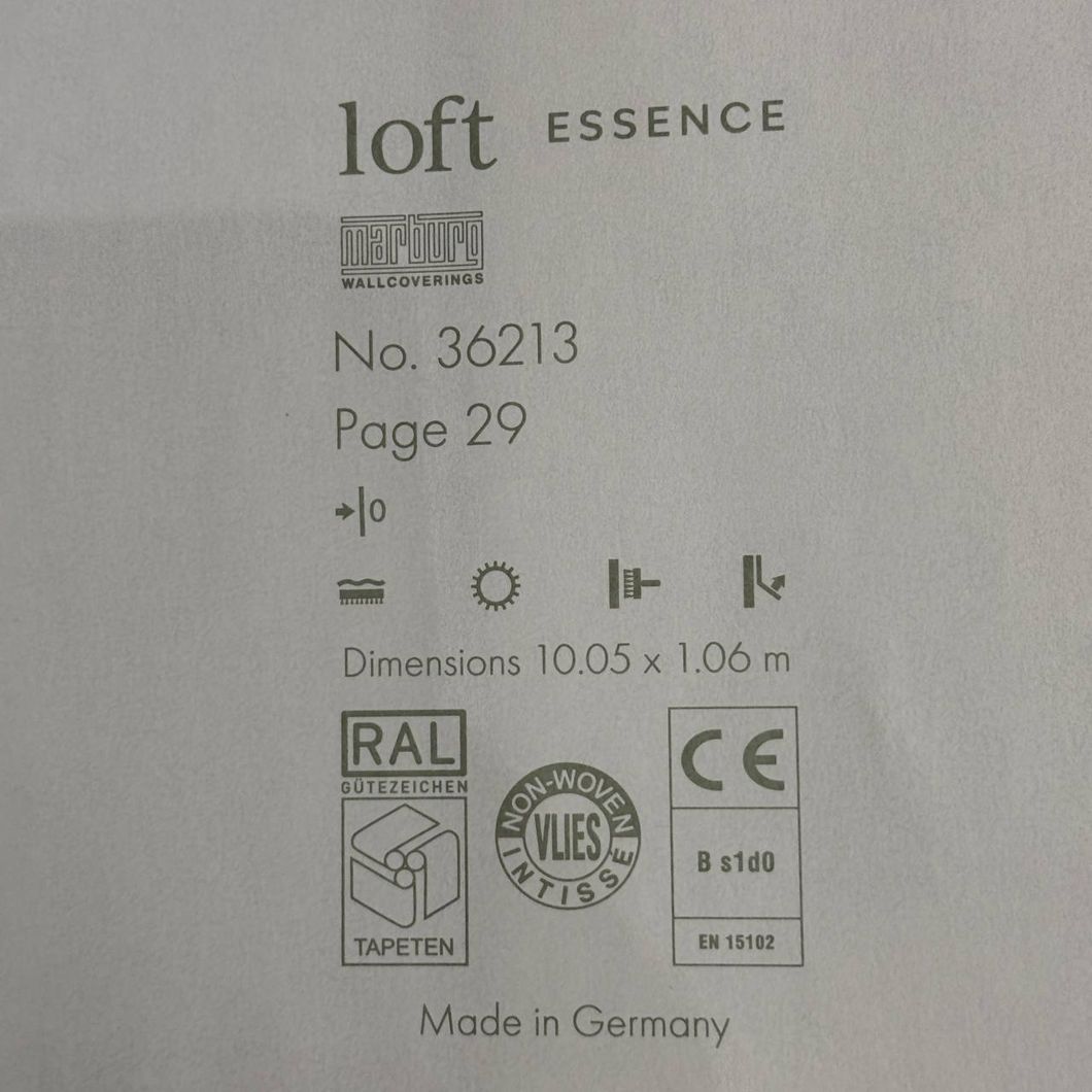 Шпалери вінілові на флізеліновій основі Marburg Loft Essence білі 1,06 х 10,05м (36213)