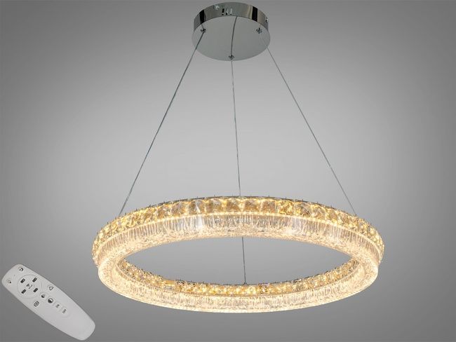 Кришталева світлодіодна люстра-підвіс, 60W