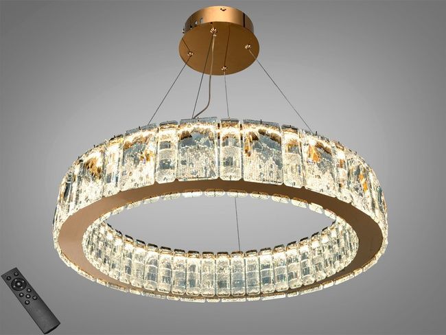 Підвісна люстра Diasha золото кришталь 68Вт LED