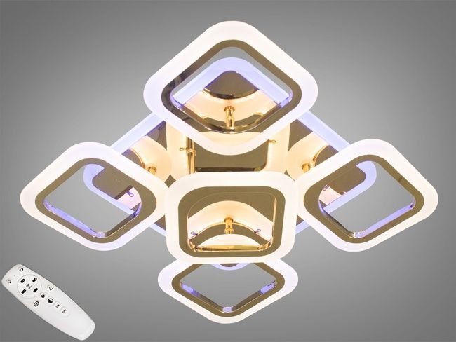 Потолочная люстра с диммером и LED подсветкой, 80W