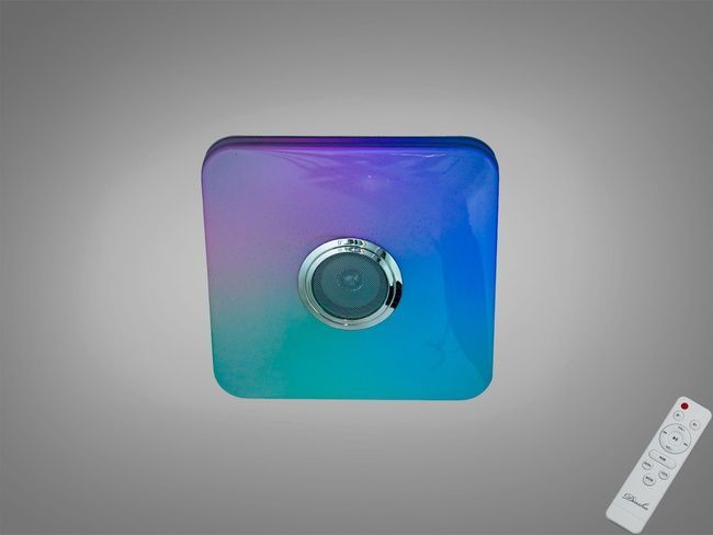 LED стельова люстра біла 45 Вт з Bluetooth колонкою, I-LINK додаток