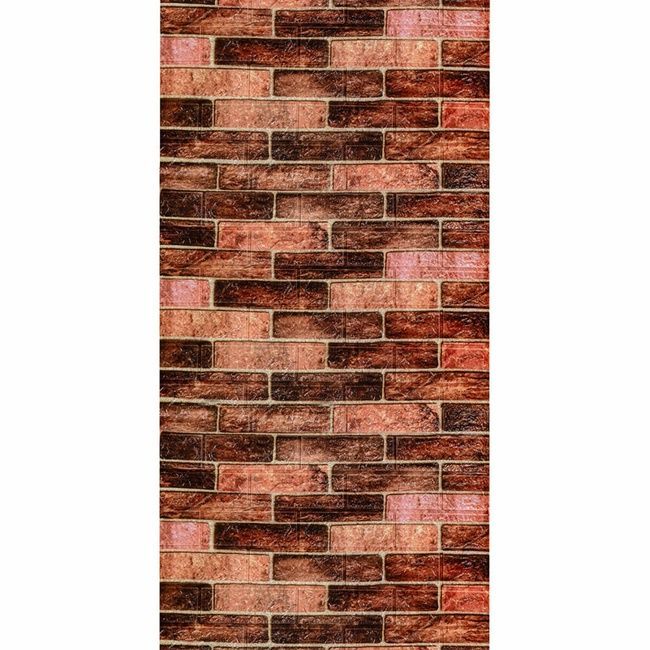 R179-2-3 Панель стеновая в рулоне 3D 700мм*3,08м*2мм BROWN (кирпич) (D) SW-00002537, Бежевый, Бежевый