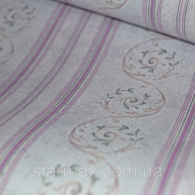 Шпалери паперові Слов'янські шпалери B27,4 Луговий 2 рожевий 0,53 х 10,05м (8090 - 06)