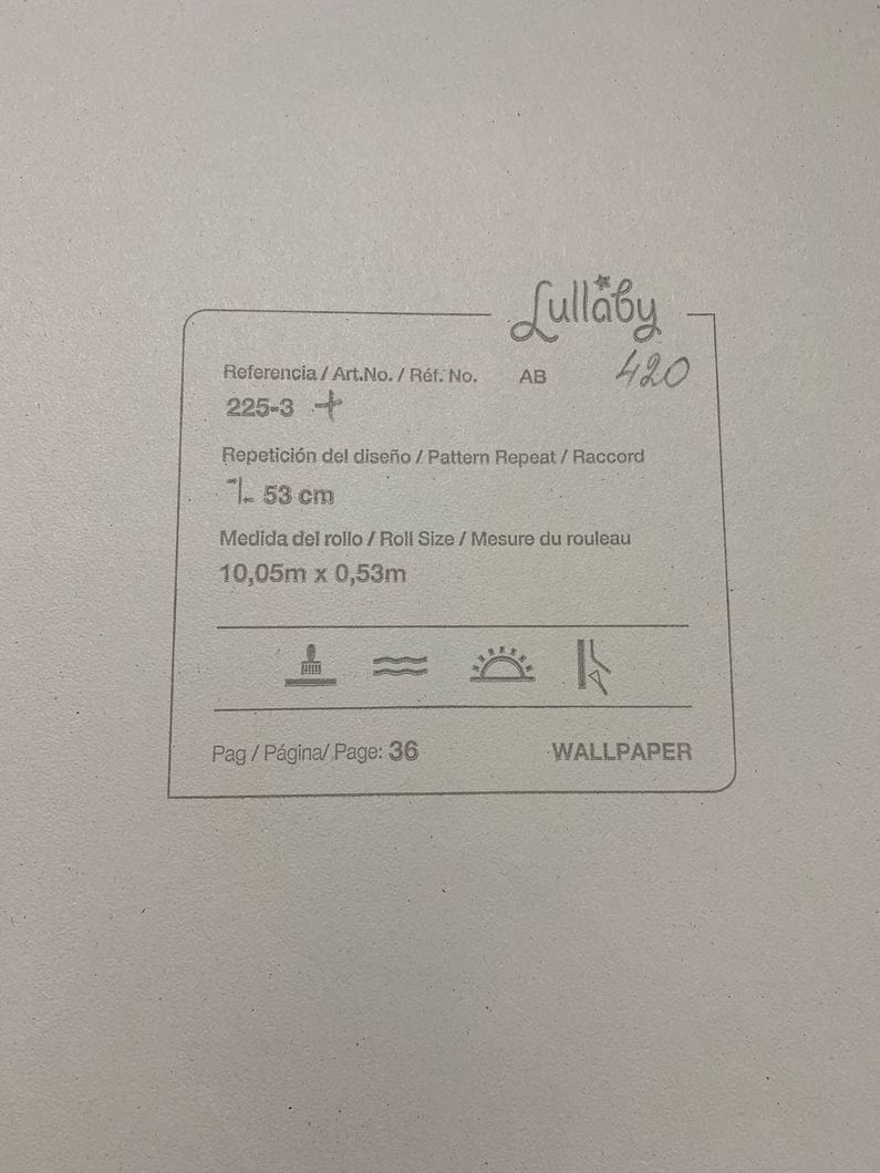 Шпалери паперові ICH Lullaby сірий 0,53 х 10,05м (225-3)