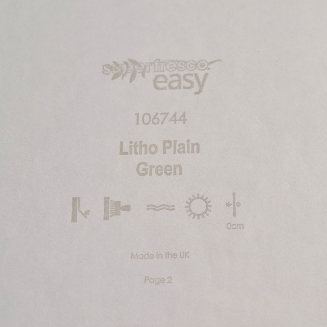 Обои виниловые на флизелиновой основе Superfresco Easy Litho Plain Green серо-зеленый 0,53х10,05 (106744)