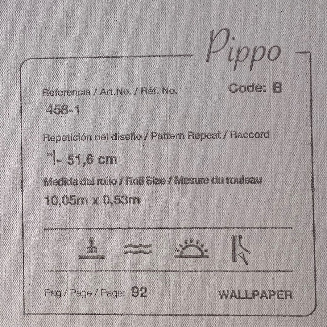 Обои бумажные ICH Pippo синий 0,53 х 10,05м (458-1)