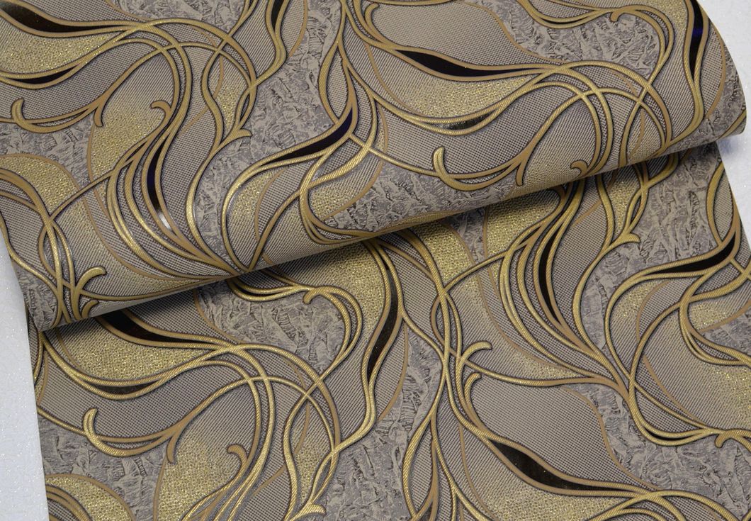 Шпалери вінілові на паперовій основі Слов'янські шпалери Comfort В53,4 Кіндзмараулі коричневий 0,53 х 10,05м (5745-12)