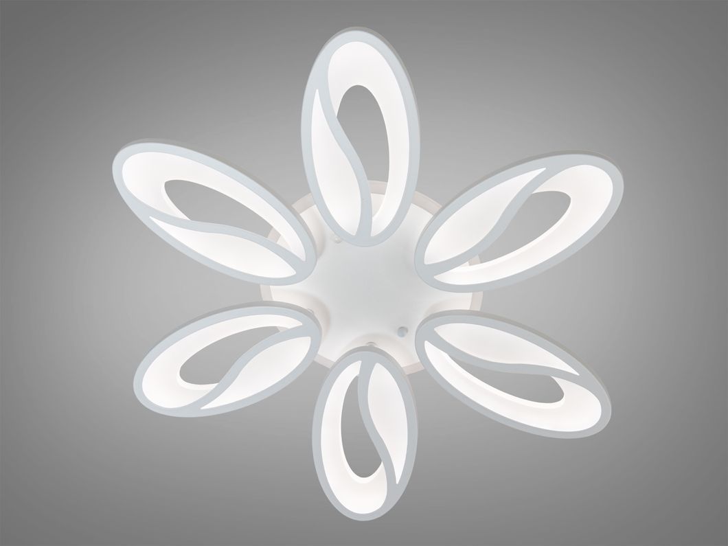 Стельова LED люстра з пультом, диммером та підсвічуванням, 80W