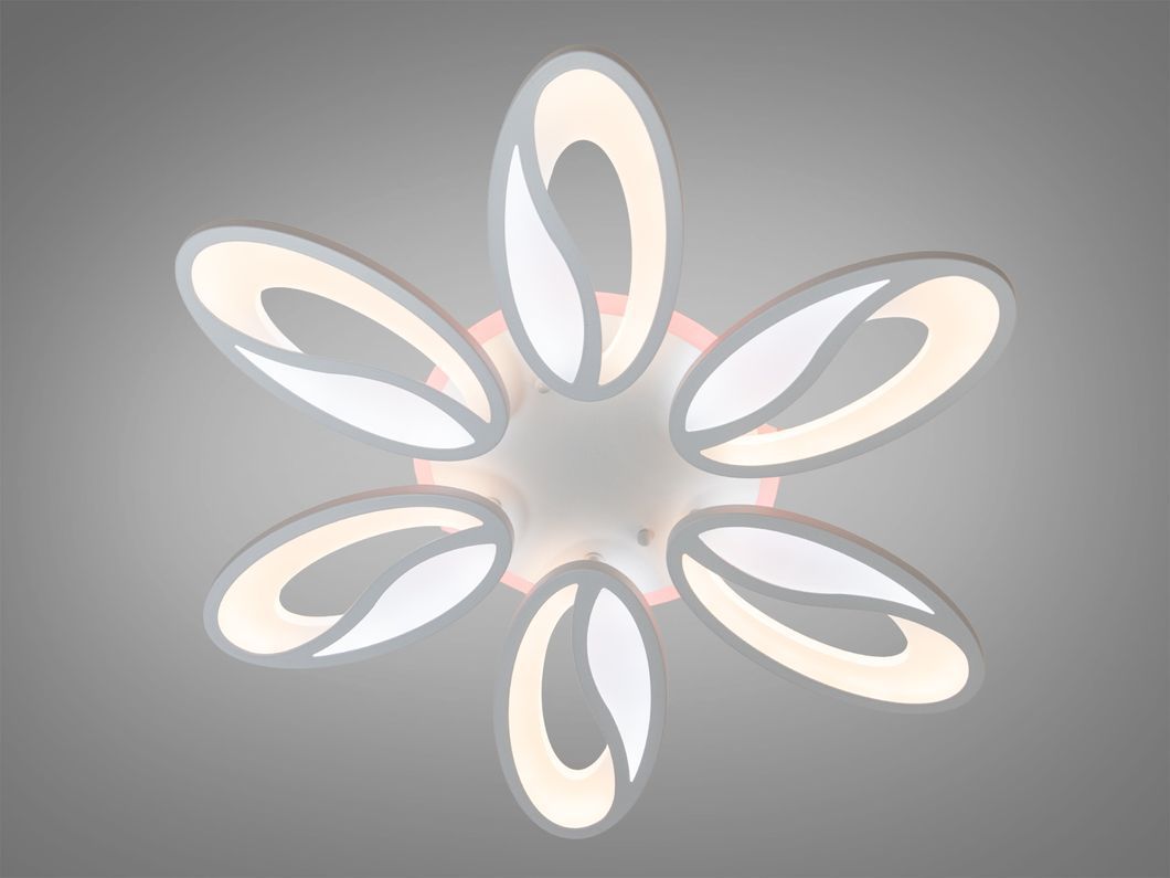 Стельова LED люстра з пультом, диммером та підсвічуванням, 80W