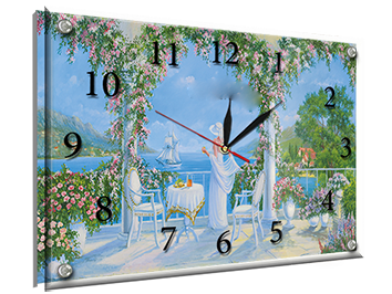 Годинник-картина під склом Дівчина 30 см x 40 см (3853 - К818)