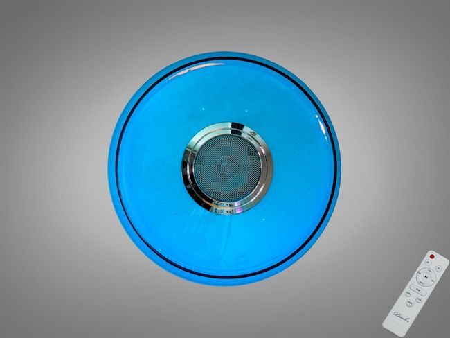 LED стельова люстра біла 45 Вт з Bluetooth колонкою, I-LINK додаток