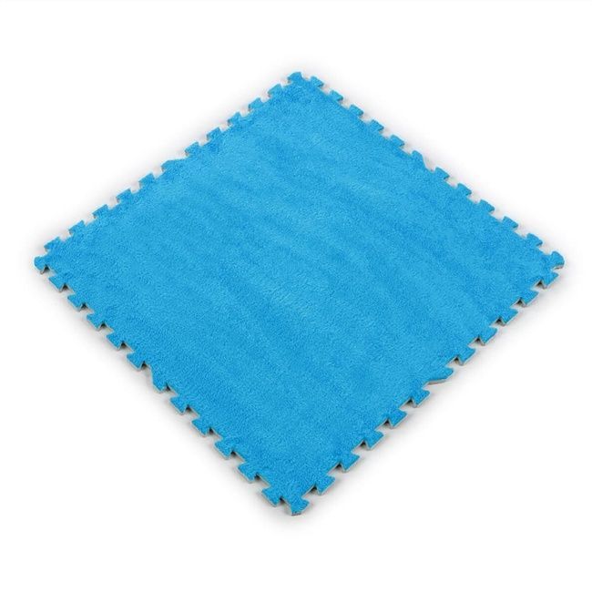 Підлога-пазл плюшевий БЛАКИТНИЙ 60*60*1cm (D) SW-00002091, Блакитний, Блакитний