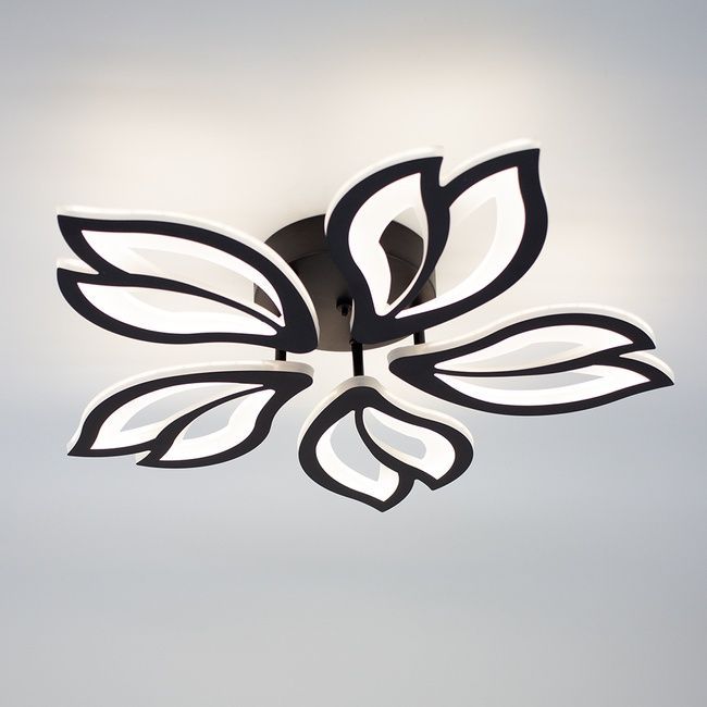 Керована світлодіодна люстра ASTRA 60W 5F 560x95-BLACK-220-IP20, Чорний