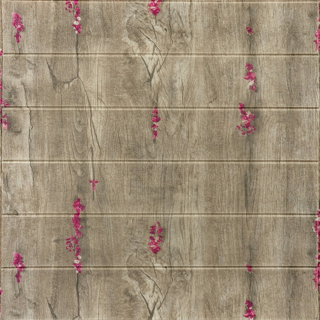 Панель стеновая самоклеящаяся декоративная 3D Цветущее дерево 700х770х5мм (087), Серый, Серый