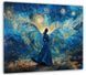 Картина на холсте МАKO " Загадочная девушка в синем " 50x70 см MK10568_5070
