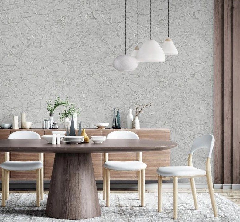 Обои виниловые на флизелиновой основе серо-бежевый Roka AdaWall 1,06 х 10м (23107-1)