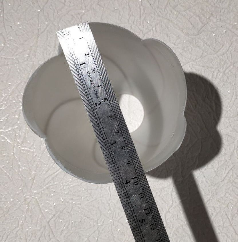 Плафон для люстры диаметр верхнего отверстия 3,5 см высота 10 см, Белый, Белый