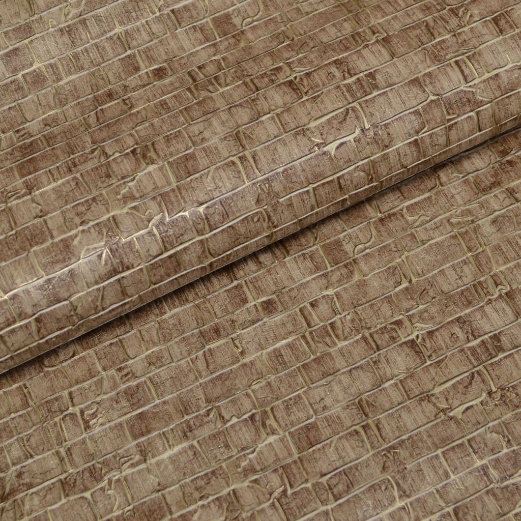 Шпалери вінілові на паперовій основі супер мийка Слов'янські шпалери Expromt В49,4 Фактура коричневий 0,53 х 10,05м (5701-12)