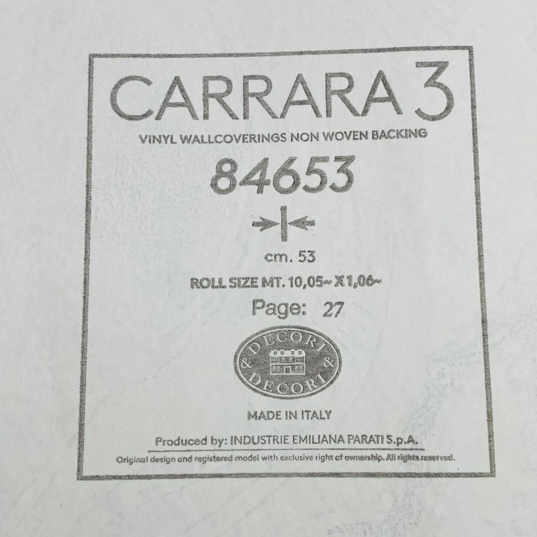 Обои виниловые на флизелиновой основе Emiliana Parati Carrara бежевый 1,06 х 10,05м (84653)