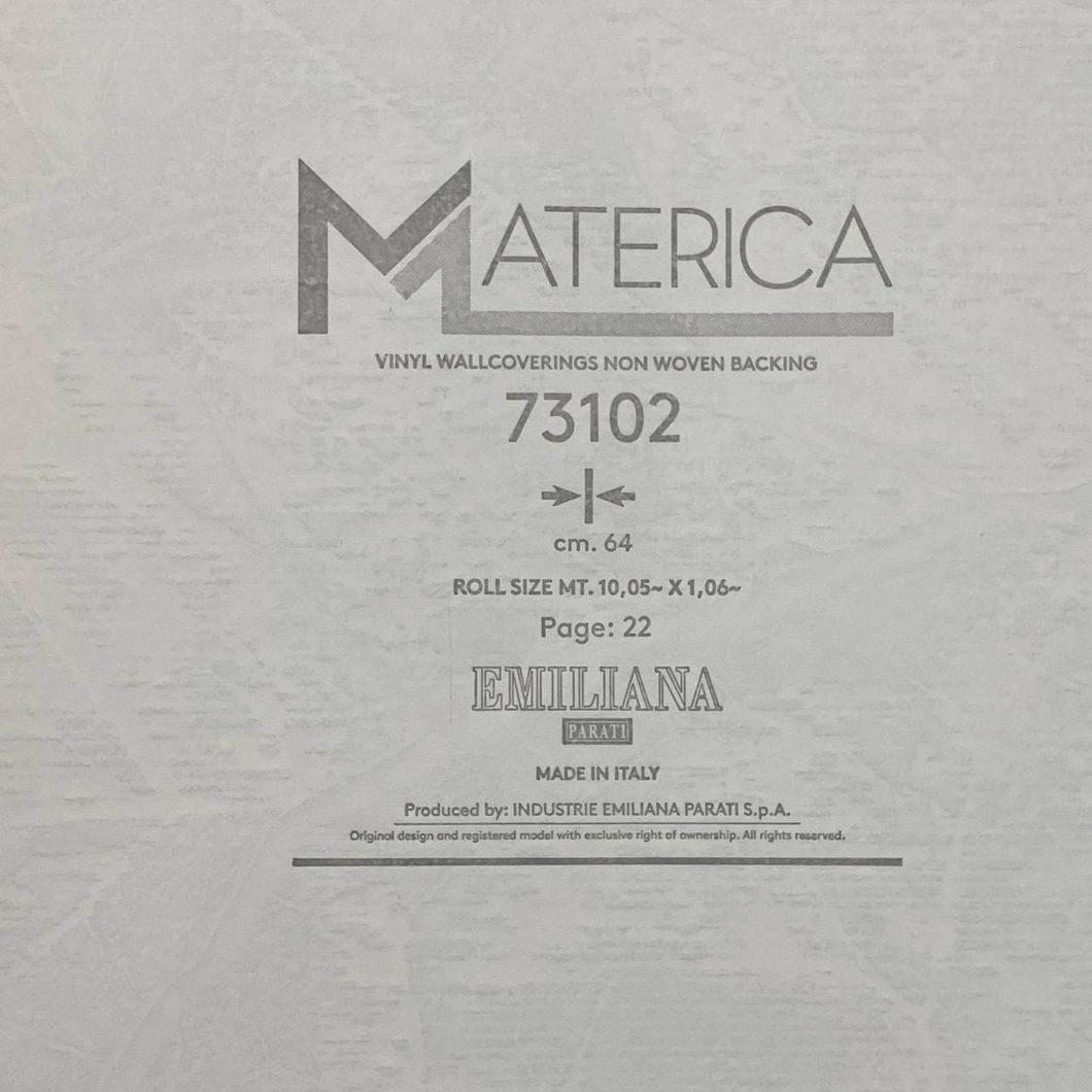 Обои виниловые на флизелиновой основе коричневый Materica (Emiliana Parati) 1,06 х 10,05м (73102)