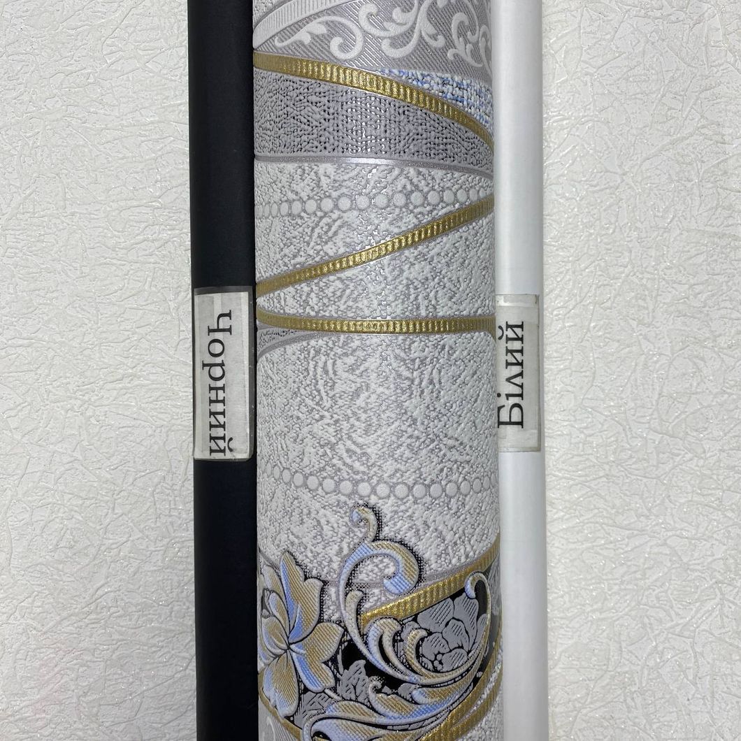 Шпалери вінілові на паперовій основі сірі Слов'янські шпалери Comfort В39 Колізей 1,06 х 10,05м (366-10В)