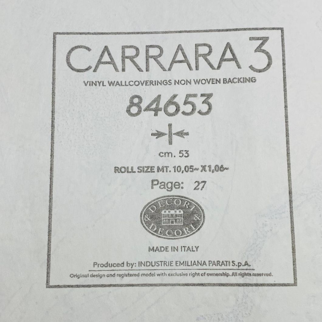 Шпалери вінілові на флізеліновій основі Emiliana Parati Carrara пісочний 1,06 х 10,05м (84653)
