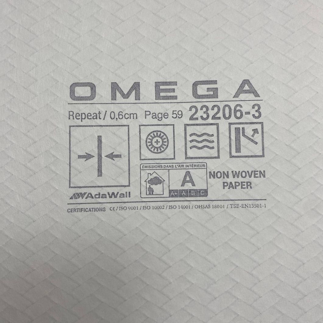 Шпалери вінілові на флізеліновій основі OMEGA сірий 1,06 х 10,05м (23206-3)