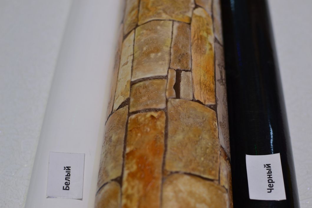 Шпалери вінілові на паперовій основі супер мийка Слов'янські шпалери Expromt B49,4 Камінь помаранчевий 0,53 х 10,05м (5636 - 05)