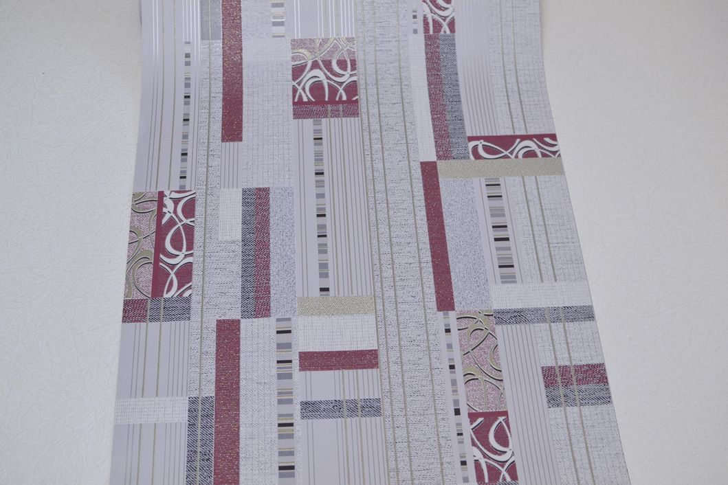 Обои виниловые на бумажной основе Славянские обои Comfort В53,4 Кострич бордовый 0,53 х 10,05м (5705-06)