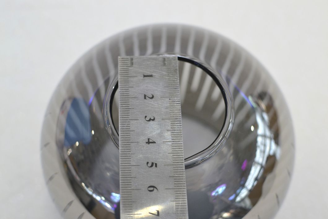 Плафон для люстры зеркальный, диаметр верхнего отверстия 4,8 см., Серый, Серый