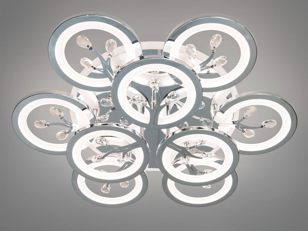 Потолочная LED-люстра с диммером и подсветкой, 90W
