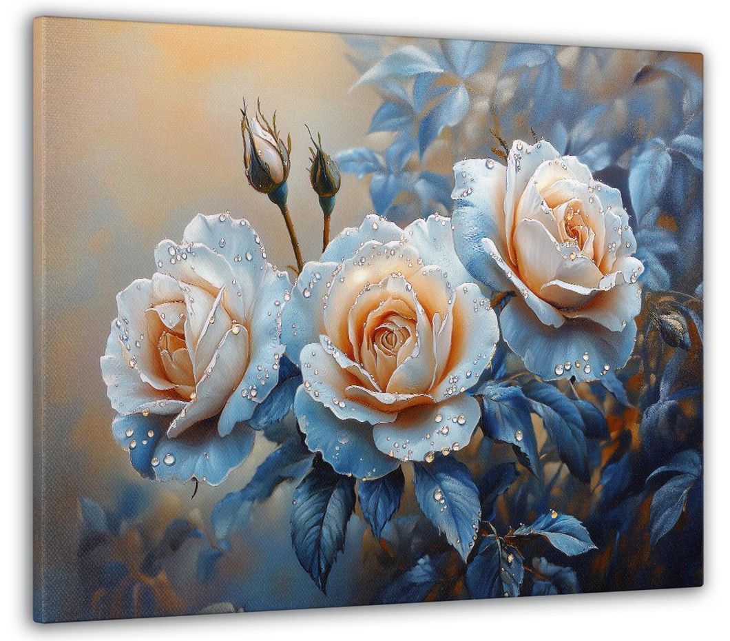 Картина на холсте МАKO " Персиковые розы" 50x70 см MK10623_5070