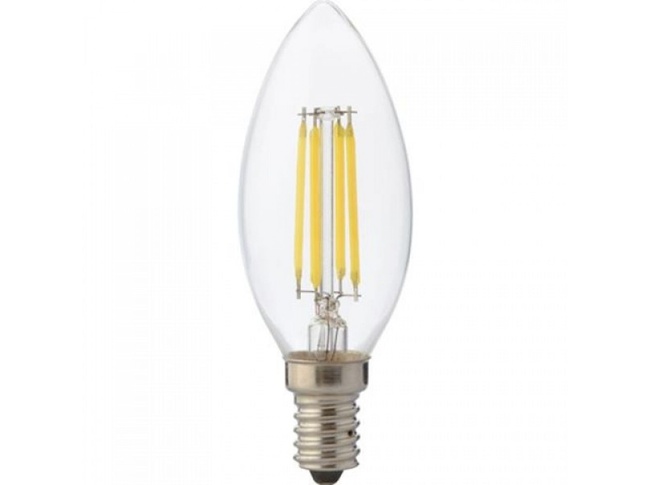 Светодиодная лампа Horoz Electric Filament Candle-6 6W/E14 4200K (001 013 0006)