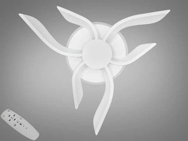 Цікава led люстра з пультом, диммером, підсвіткою, 52W, біла