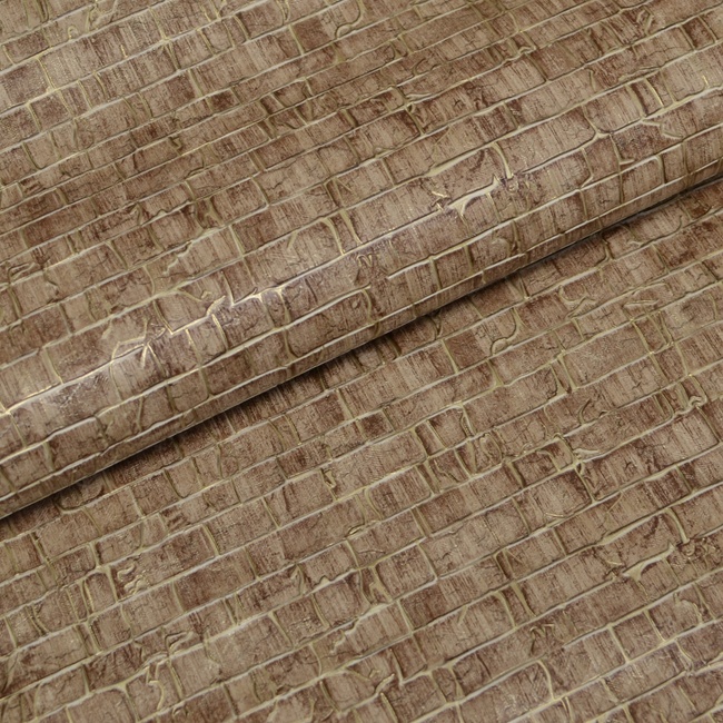 Шпалери вінілові на паперовій основі супер мийка Слов'янські шпалери Expromt В49,4 Фактура коричневий 0,53 х 10,05м (5701-12)