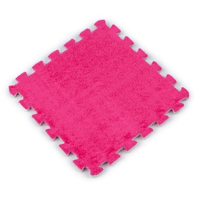 Підлога-пазл плюшевий РОЖЕВИЙ 30*30*1cm (D) SW-00002092, Рожевий, Рожевий