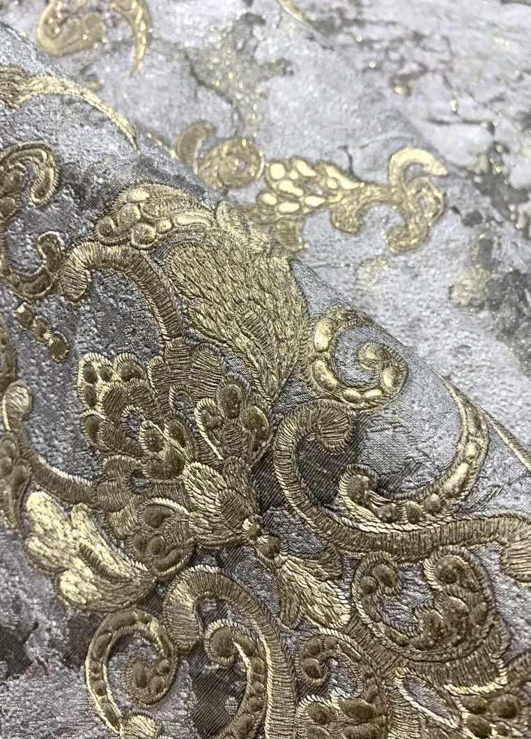 Шпалери вінілові на флізеліновій основі Zambaiti Parati Murella Italia сірий 1,06 х 10,05м (M13011)