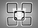 Потолочная LED люстра с димером и цветной подсветкой 120W
