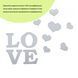 Зеркальный декор акриловый самоклеющийся Love серебро,11шт (D) SW-00002495