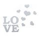 Зеркальный декор акриловый самоклеющийся Love серебро,11шт (D) SW-00002495