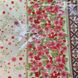 Клейонка на стіл силіконова без основи Квіти червоний 1,35 х 1 м (100-219), Червоний, Червоний